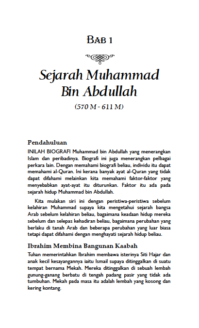 Biografi Muhammad Bin Abdullah Edisi Buku Pts