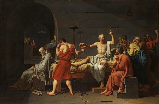 Kematian Socrates, oleh Jacques-Louis David (1787)
